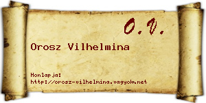 Orosz Vilhelmina névjegykártya